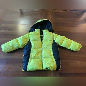 Boys Super Warm Winter Coat Size 5t Yellow & Black